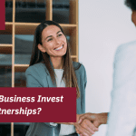 Red + White Blog Title Graphic "Should Your Business Invest in Brand Partnerships?"